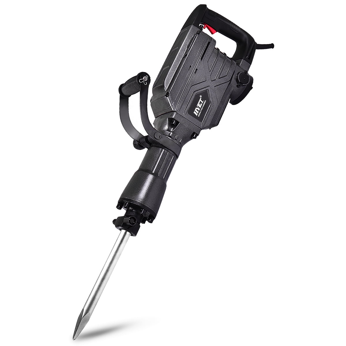 Costway Electric Demolition Jack Hammer 2200W Concrete Breaker w Point & Flat Chisel Bit by Costway