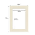 thumbnail image 3 of Textured Cream Acid Free 24x36 Picture Frame Mats with White Core Bevel Cut for 20x30 Pictures -, 3 of 4