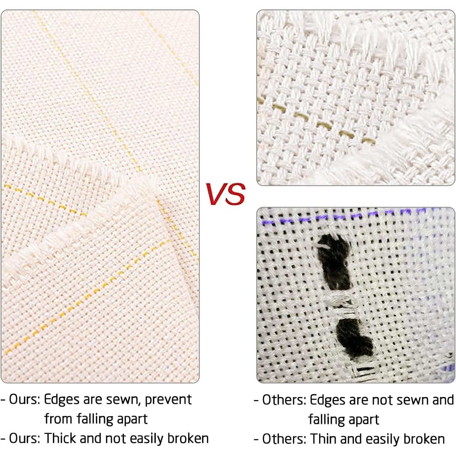 79" × 59"Overlocking Tufting Cloth with Marked Lines ,Large Monk's Cloth Punch Needle Fabric for DIY Rug-Tufting Gun& Punch Needle