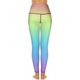 thumbnail image 5 of Yellow Blue Ombre Leggings Print Push Up Yoga Pants Cute Stretch Yoga Legging Women Graphic Fitness Sports Tights, 5 of 6