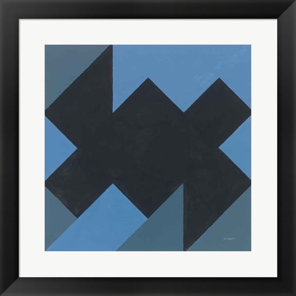 Great Art Now Triangles II by Mike Schick, Framed Wall Art, 19.5W x 19.5H