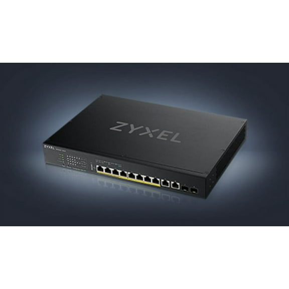 ZyXEL XS1930-12HP 10-Port 10G Multi-Gigabit L3 Smart Nebula Cloud Managed Switch with 2 10G SFP  Uplinks, 8 PoE  / PoE   at 375W