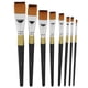 thumbnail image 1 of Juego de pinceles de pintura con mango ergonómico, cerdas suaves impermeables, color negro y dorado, cerdas suaves para arte, escuela y hogar, 8 Uds., 1 of 14