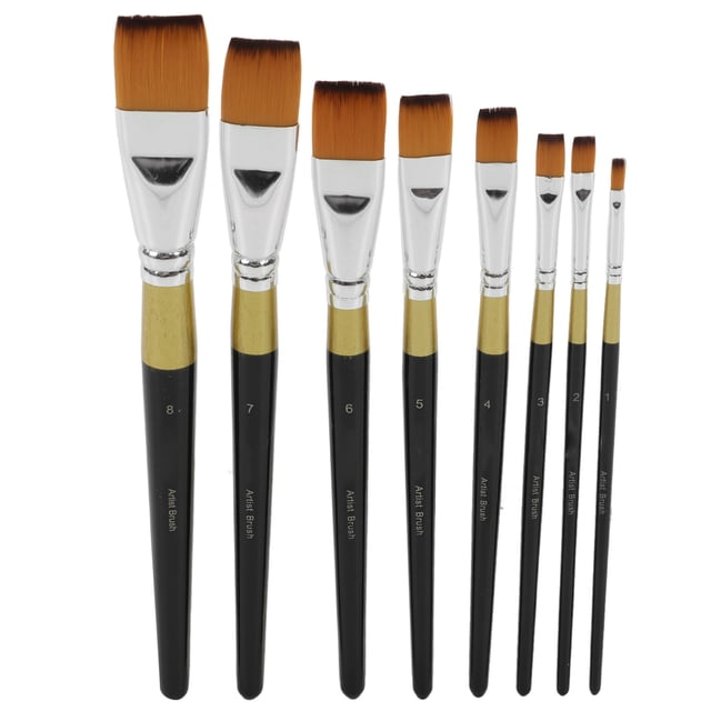 Artist Paint Brush Set8Pcs Paint Brushes Set Black Paint Brushes Set Artist Acrylic Paint Brushes Revolutionary Design