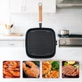 thumbnail image 5 of Cast iron square baking pan, flat bottomed non stick steak frying pan, perfect for steak, pizza, pancake, burger, 5 of 10