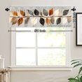 thumbnail image 3 of Rod Pocket Polyester kitchen Curtain Valances for Windows With Autumn Leaves Design For Indoor Living Room Bedroom Kitchen Decoration 54x18 inch, 3 of 5