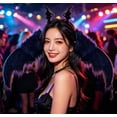 thumbnail image 6 of Halloween Devil Wing Headband, Red Black Dark Little Devil Headpiece, 12.6x14.2 Inch Party Photo Prop, 6 of 6