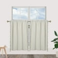 thumbnail image 1 of Velvet Tier Curtain Valance, Rod Pocket Boho Tassel Luxury Shade Curtain Drapes, 1 of 8