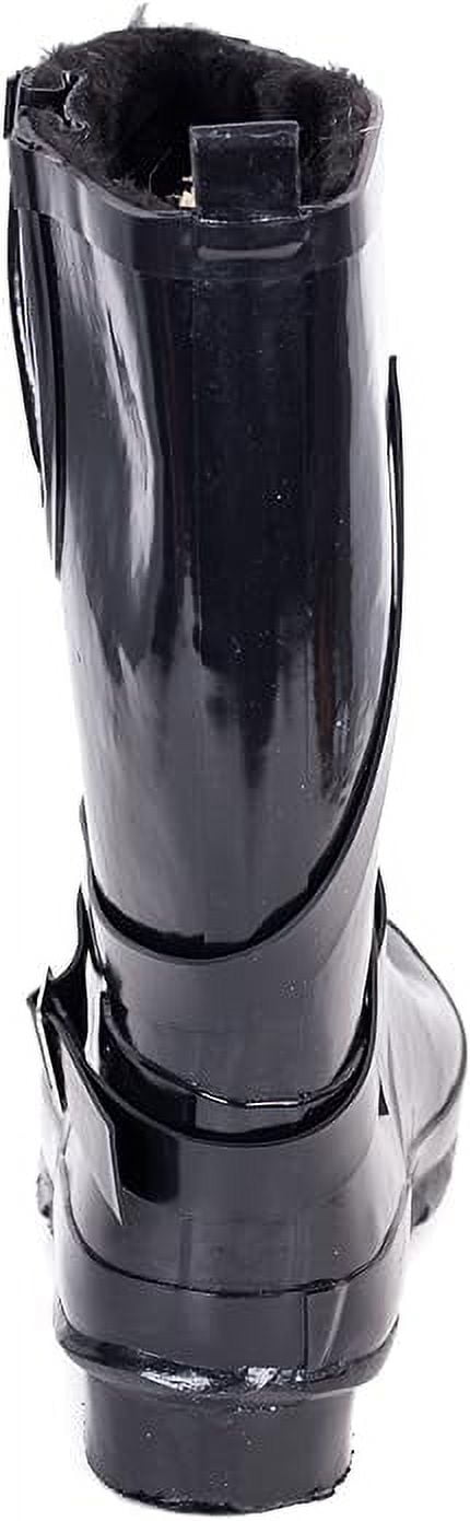 Forever Young Women's Short Strapped with Buckle Rain Boot
