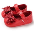 thumbnail image 2 of Baby Girl Shoes Mary Jane Flats with Bowknot Non-Slip Toddler First Walkers Infant Dress Shoes, 2 of 6