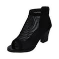 thumbnail image 2 of Summer Saving Clearance AXXD Mesh High Heel Zip Leopard Block Sandal Black Women'S Waterproof Shoes Christmas Size 37(US:6.5-7), 2 of 3
