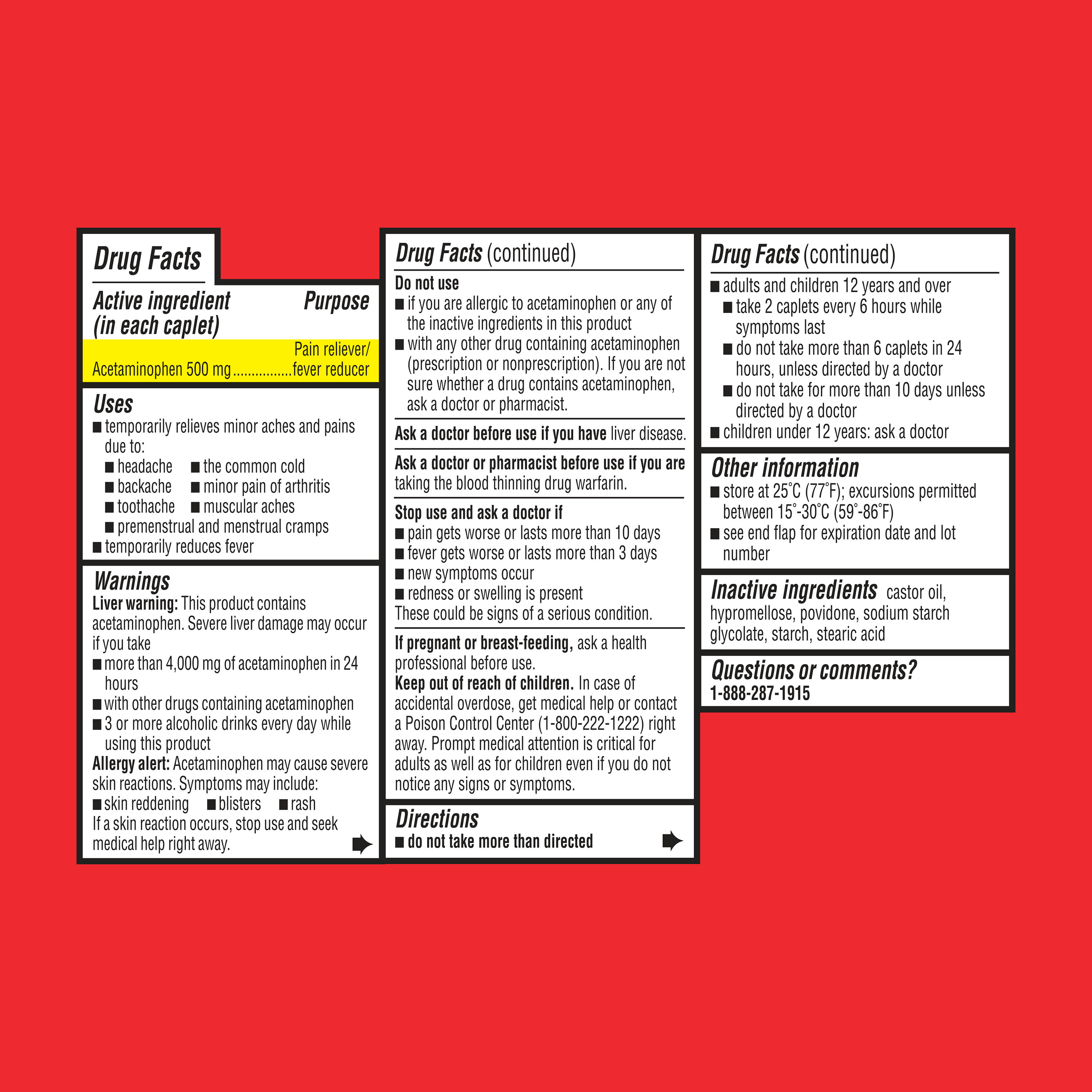 (6 paquete) Equate Analgésico de fuerza extra tabletas, 500 mg, 40 unidades 4