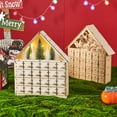 thumbnail image 2 of Soumake Wooden Christmas Advent Calendar with 24 Empty Storage Drawers House Shape Christmas Countdown Calendar Home Decor, 2 of 4