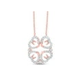 thumbnail image 2 of 10kt Rose Gold Womens Round Diamond Convertible Heart Necklace 3/8 Cttw, 2 of 2