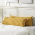 thumbnail image 6 of Fancy Homi Mustard Yellow Long Body Lumbar Lumbar Decorative Throw Pillow Covers 20x54 inch for Bed Couch Bedroom Bench, Soft Corduroy Rectangle Solid Pillow Case, Rustic Farmhouse Boho Room Decor, 6 of 8