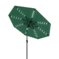 thumbnail image 1 of Solar LED 10FT Patio Umbrella – 8-Rib Windproof Outdoor Market Table Parasol with Tilt Crank, Waterproof UV-Resistant Fade-Resistant Fabric, for Garden, Pool, Deck, Backyard – Color: Dark Green, 1 of 7