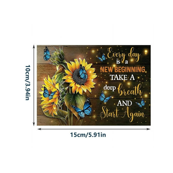 Spring Decoration Canvas Painting Wall Art Poster Literary Sunflower Home Decor Hanging Picture for Living Room Bedroom