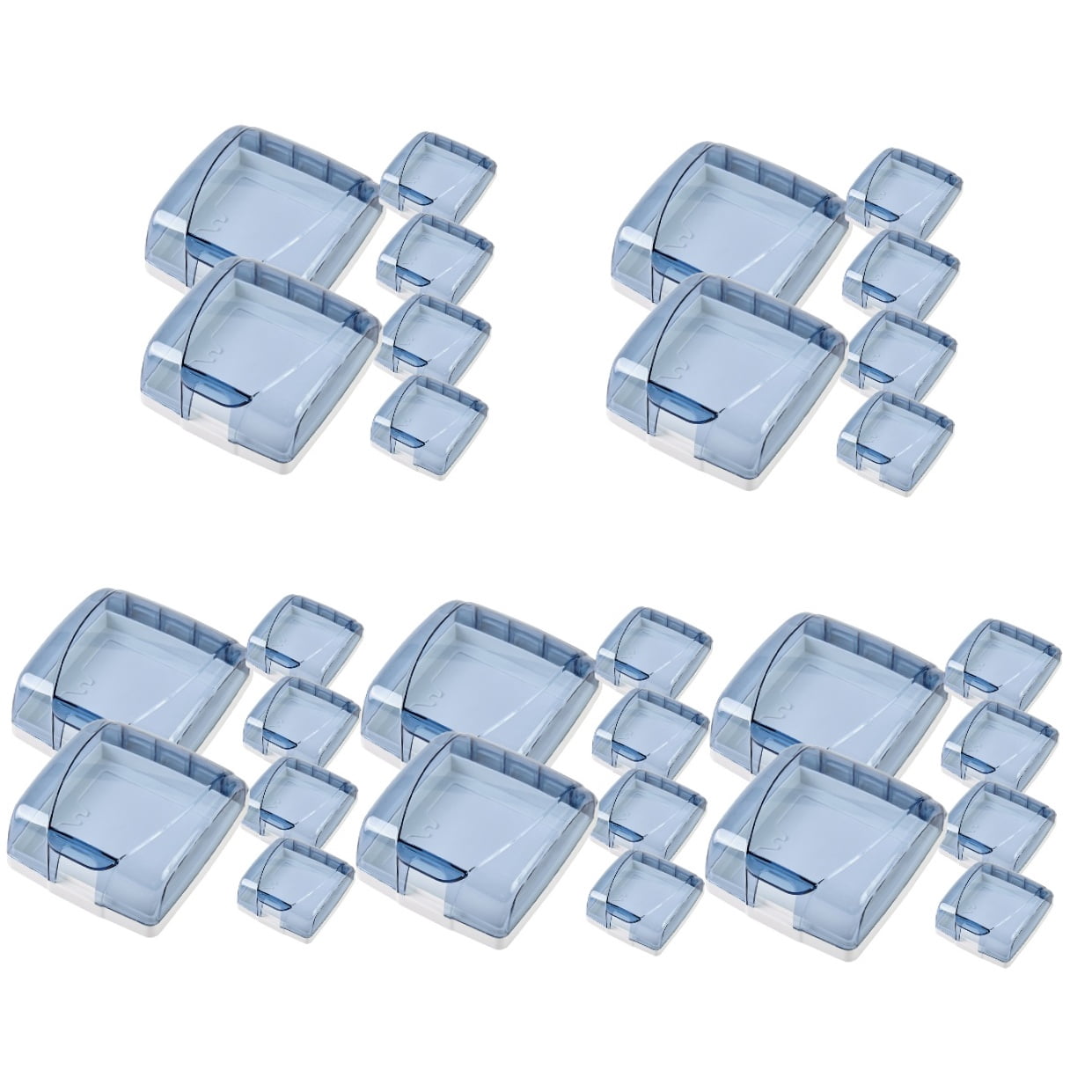 Raindrops 30 pcs Self-adhesive Bathroom Outlet Cover Wall Protector Cover Single Slot Socket Shell