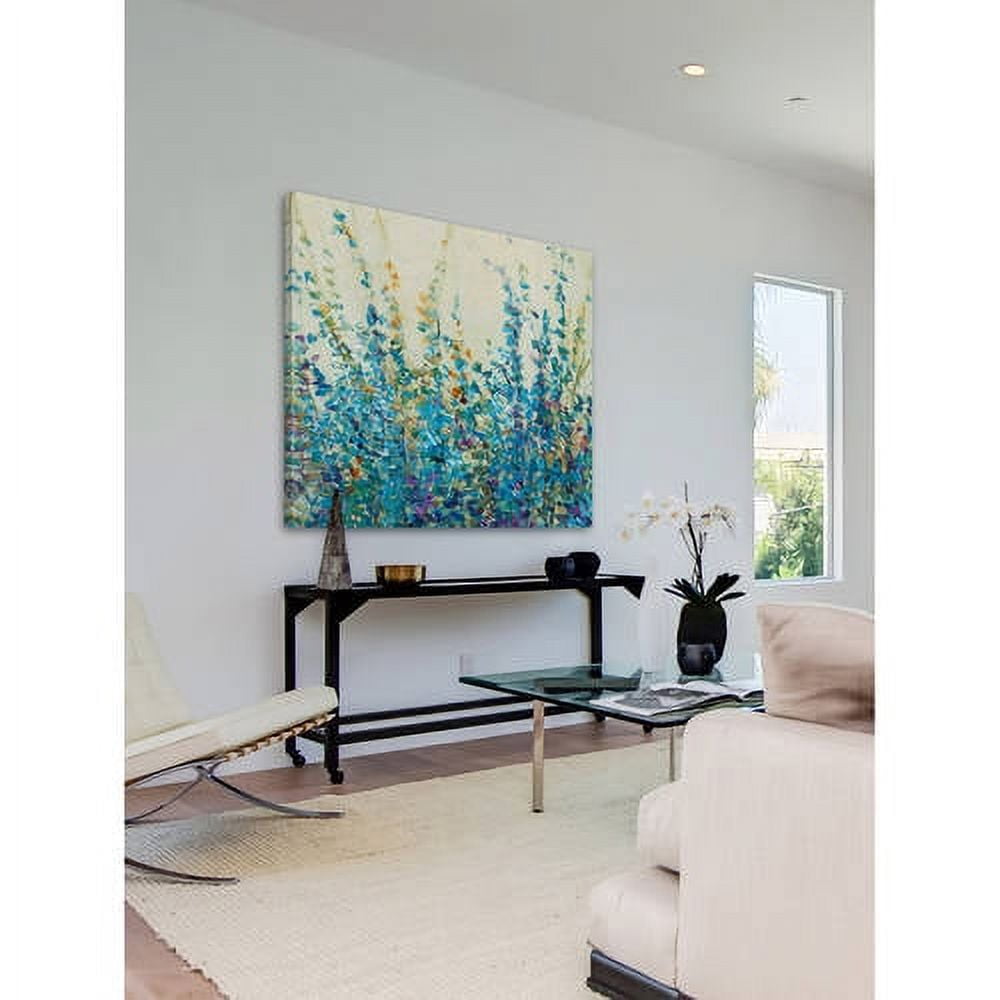 Marmont Hill "Tiny Blue Buds" Painting Print on Wrapped Canvas