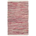 thumbnail image 4 of SAFAVIEH Rag Elena Striped Cotton Runner Rug, Red/Multi, 2'3" x 6', 4 of 10