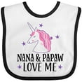 thumbnail image 3 of Inktastic Nana and Papaw Love Me Girls Baby Bib, 3 of 4