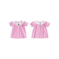 thumbnail image 2 of Rovasas Toddler Baby Girls Birthday Dresses Bubble Short Sleeve Plaid Dress, 2 of 9