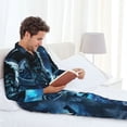 thumbnail image 6 of Sikiie Celestial Ram Night Sky Mens Pajama Set, Soft Warm Long Sleeve Sleepwear, Cozy Button-Down Pjs for Men-XX-Large, 6 of 7