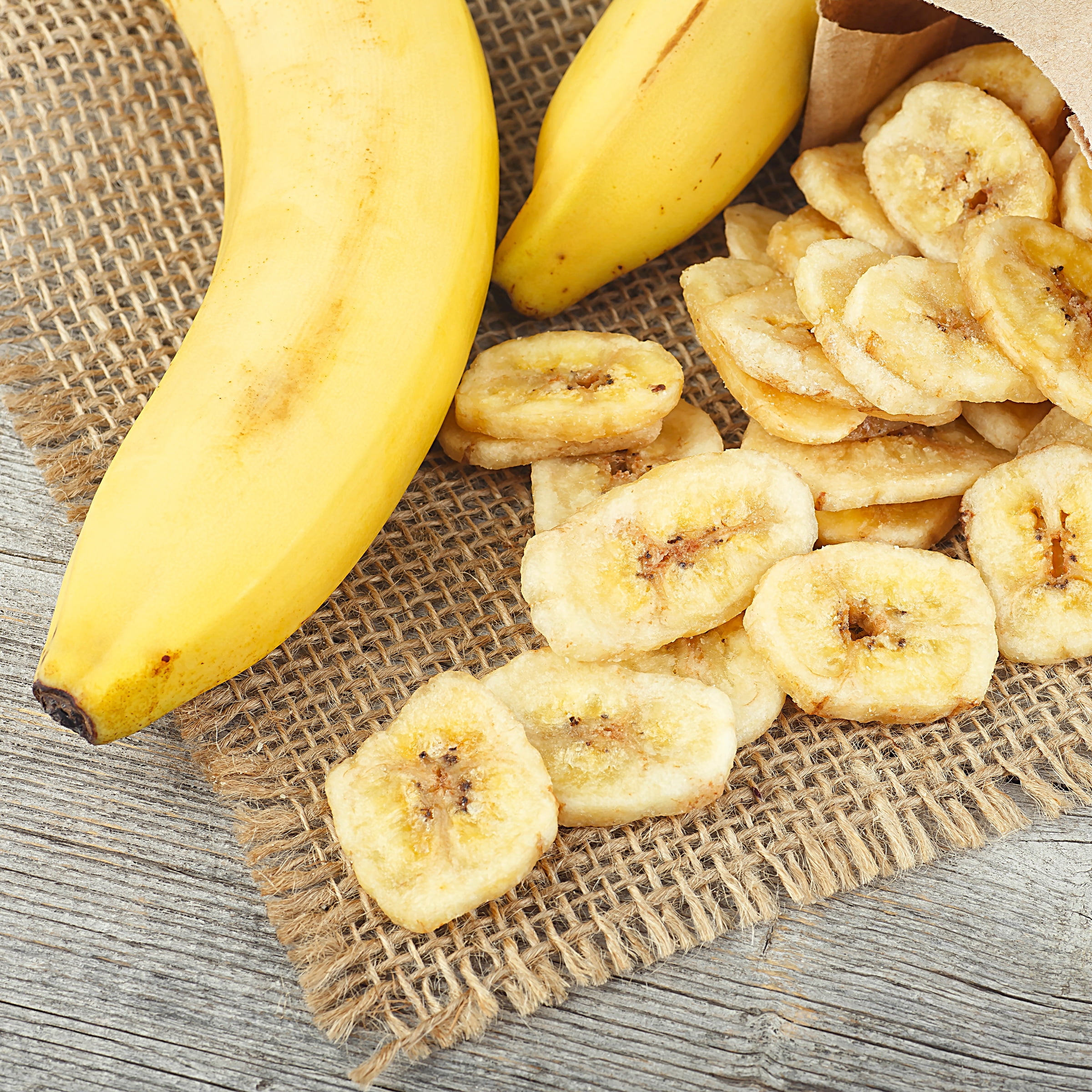Dried Banana Chips, 4 Pound Bag Banana Chips, Dried Fruit, Dehydrated Bananas, The Hampton Popcorn & Candy Company