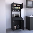 thumbnail image 3 of Black Kitchen Pantry With Countertop And Ample Storage For Pots Pans, Adjustable Legs Versatile Drawer Shelf Storage,, 3 of 3
