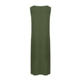 thumbnail image 5 of LLYWEY Casual Linen Dresses for Women Trendy Sleeveless V-Neck Long Maxi Sundress Boho Beach Vacation Summer Dresses, 5 of 7