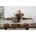 thumbnail image 4 of Embroidered Christmas Reindeer Scene on Light Grey Rectangle Table Runner, Dresser Scarf  (16" x 33" / 67"), 4 of 5