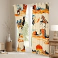 thumbnail image 3 of Castle Fairy Western Cowboy Black Out Curtains for Female Men,Blue Orange Curtains Pack of 2 (42x63 Each),Exotic Style Bedroom Curtains,Ultra Soft Home Decor, 3 of 6