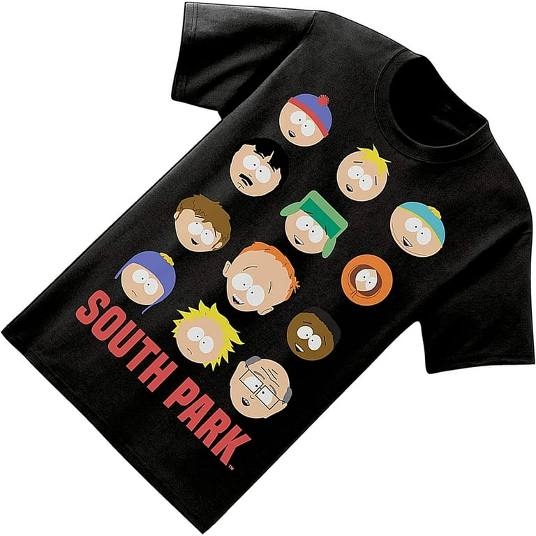South Park Mens Logo Shirt - Cartman, Kyle Tee Kenny, & Stan T- Classic Shirt 