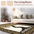 thumbnail image 2 of ODIKA 6'x9' Machine Washable Non-Slip Area Rug, Rustic Tree Motif Elegance High Traffic Rug, Gold, 33727, 2 of 7