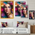 thumbnail image 4 of Designart Floral Sensual Woman Portrait V Framed Wall Art, 4 of 5