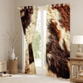 thumbnail image 3 of Homewish Retro Cowhide Print Black Out Curtains,Country Farmhouse Lodge Curtains Pack of 2 (42x63 Each),Rustic Western Bedroom Curtains For Adults,Ultra Soft Home Decor, 3 of 6