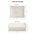 thumbnail image 3 of Sunbrella 2-Piece Outdoor Deep Seat Cushion Set in Cast Pumice, 3 of 9