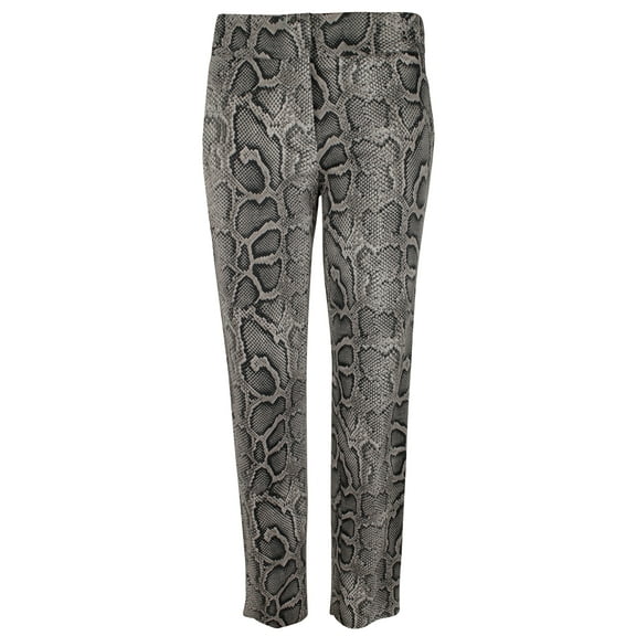 Women's Snakeskin Print Stretch Twill Pants 2