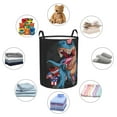 thumbnail image 6 of Daiia Blue Dinosaur Round Laundry Basket with Handles Thickened Waterproof Circular hamper,Dirty Clothes Storage Basket for Bedroom,Bathroom,College Dorm-Small, 6 of 8