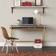 thumbnail image 4 of Henn & Hart TL0783 Sims Brass Finish Desk Lamp with White Shade, 4 of 11