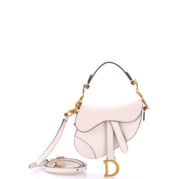 Pre-Owned Saddle Handbag with Strap Leather Micro By Rebag