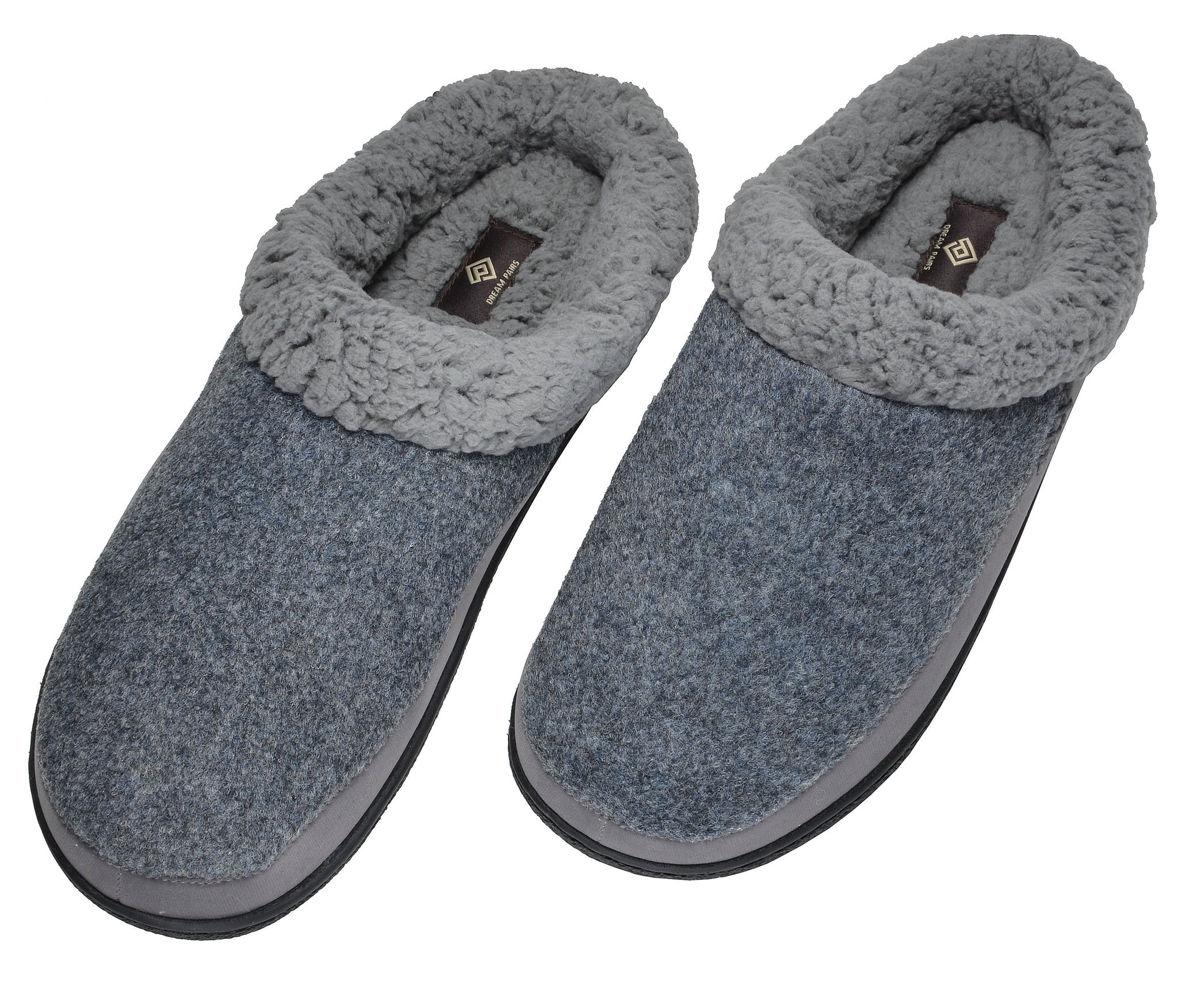 DREAM PAIRS Men Winter Suede Soft Faux Fur Lining House Slippers cozy ...