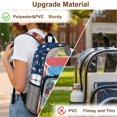 thumbnail image 6 of Whosucclay Splattered US Flag Print Clear Backpack for Boys Girls, Kindergarten Elementary Side Pockets Heavy Duty Daypack for Stadium Outdoor, 6 of 10