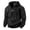 Black, variant on Men’s Pullover Hoodie with Adjustable Drawstring Hood and Multiple Zippered Pockets for Casual Outdoor Wear Black L