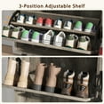 thumbnail image 3 of YouTrend Shoe Storage Cabinet with 4 Flip Drawers, Farmhouse Shoe Organizer for Entryway, Washed Grey, 3 of 10