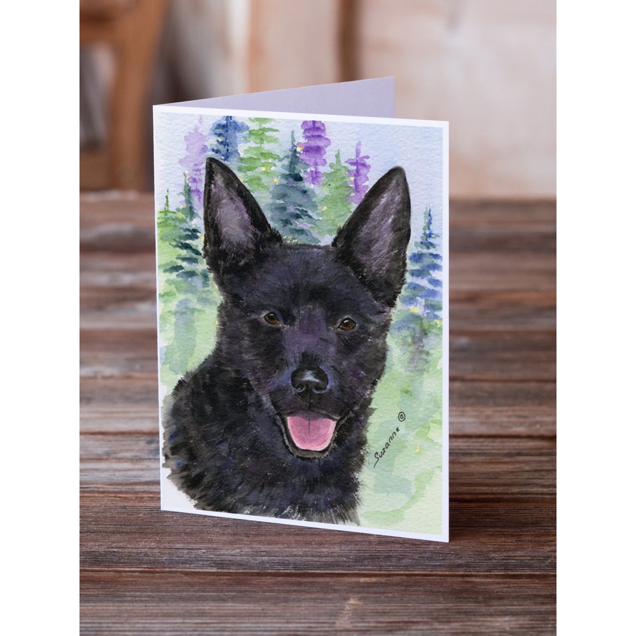Australian Kelpie Greeting Cards and Envelopes Pack of 8