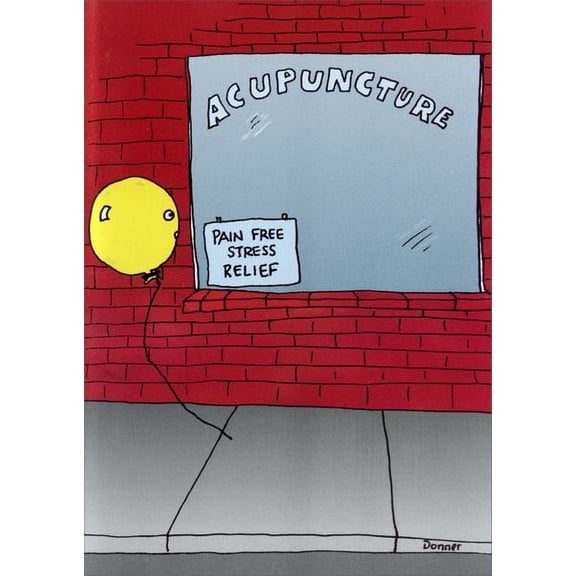 Curiosities Greeting Cards Acupuncture Funny / Humorous Friendship Card