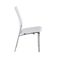 thumbnail image 3 of Milan Monique Motion-Back Steel/PU Side Chair in White (Set of 2), 3 of 9