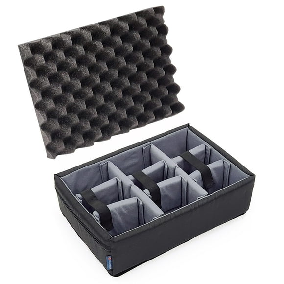 Pelican Color Case CVPKG Padded Divider Set to fit Pelican 1450, Dividers and lid Foam, Grey