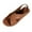 Brown, variant on Summer Sandals Women Flat Heel Open Toe Ankle Straps Solid Color High Heel Shoes Women Sport Comfortable Summer Casual Sandals Brown 36